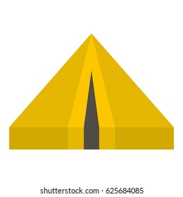 Camping tent icon flat isolated on white background vector illustration