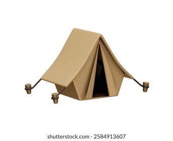 Camping Tent icon illustration 3d rendering