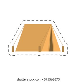 camping tent icon image, vector illustration design