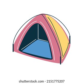 camping tent icon isolated flat