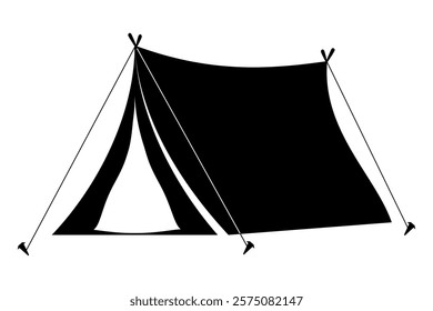 Camping tent icon. isolated flat style vector illustration design.