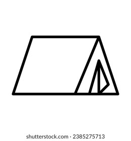camping tent icon in line