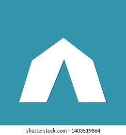 Camping tent icon sign symbol for design