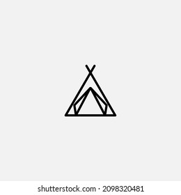 Camping tent icon sign vector,Symbol, logo illustration for web and mobile