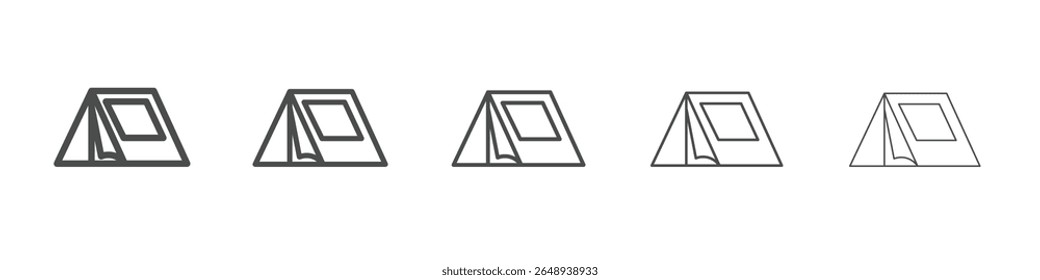 camping tent icon simple isolated vector sign