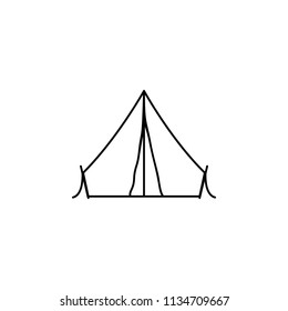 Camping tent icon, vector