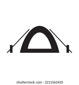 Camping tent icon vector design template
