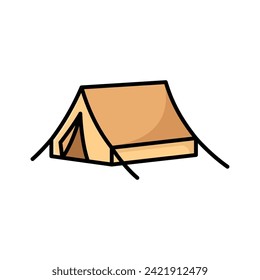 camping tent icon vector design template simple and clean