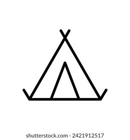 camping tent icon vector design template simple and clean