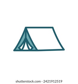 plantilla de diseño de vectores de icono de tienda de campaña simple y limpio