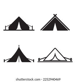 diseño de imagen vectorial de icono de tienda de campaña