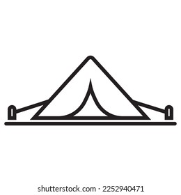 Camping-Zelt-Symbol, Vektorgrafik-Logo-Design