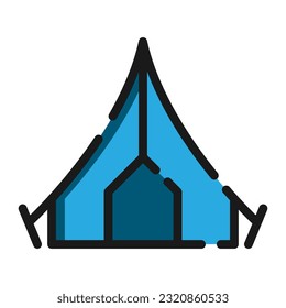 camping tent icon, vector illustration