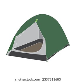 camping tent icon vector illustration symbol design