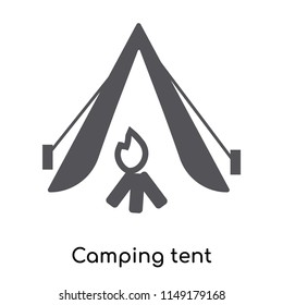 Camping tent icon vector isolated on white background for your web and mobile app design, Camping tent logo concept
