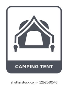 camping tent icon vector on white background, camping tent trendy filled icons from Travel collection, camping tent simple element illustration