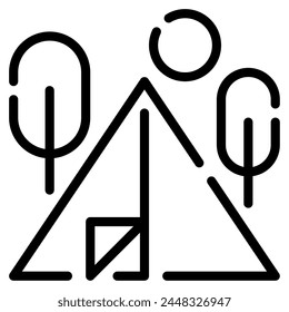 Camping Zelt Icon für Web, App, Infografik, etc