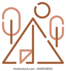 Icono de tienda de campaña para Web, App, infografía, etc