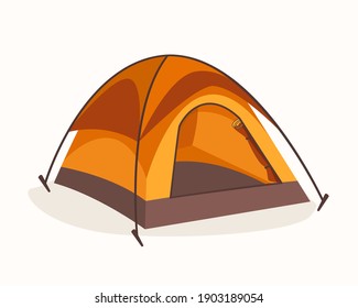 Camping tent icons vector design. Camping travel tent equipment
