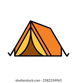 Camping tent illustration isolated vector