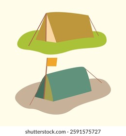 Camping Tent Illustration Perfect Outdoor Setup for Adventure and Comfort