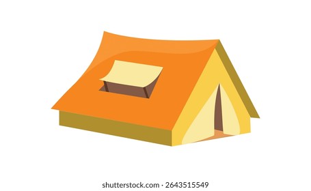 Camping tent illustration. Summer tent. Tent camping clip art. Campground. 