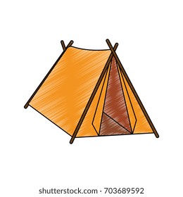 Camping tent isolated