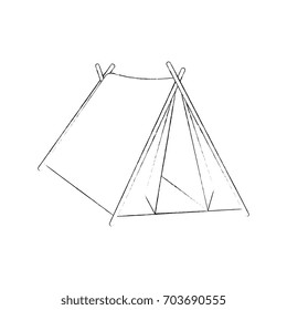 Camping tent isolated