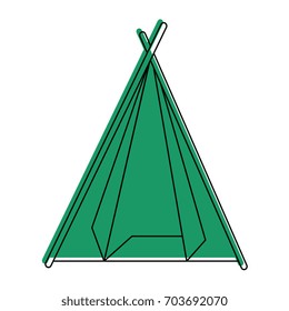 Camping tent isolated