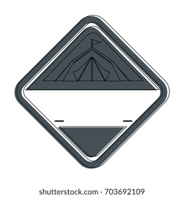 Camping tent isolated