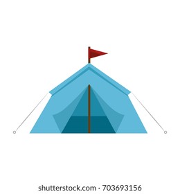 Camping tent isolated