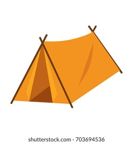 Camping tent isolated