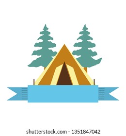 camping tent isolated icon