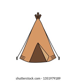 camping tent isolated icon
