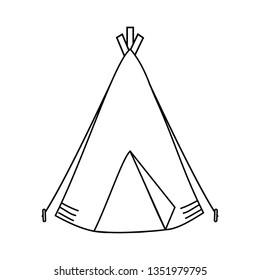 camping tent isolated icon