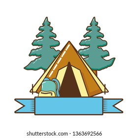 camping tent isolated icon