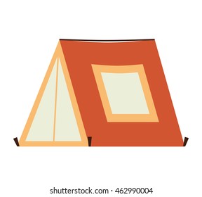 camping tent isolated icon vector illustration design