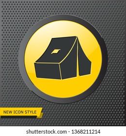 Camping tent isometric illustration. Adventures vector flat icon