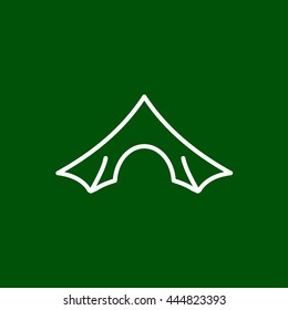camping tent line icon
