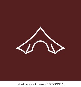 camping tent line icon