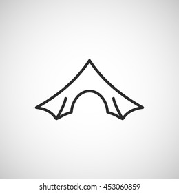 camping tent line icon