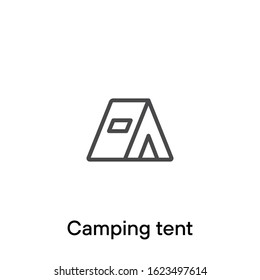 Camping tent line icon - Vector