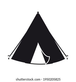 Camping-Zelt auf weißem Hintergrund