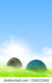 Camping tent outdoor sky background
