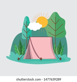 camping tent in the park