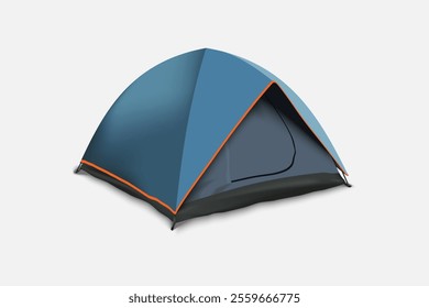 Camping tent realistic on white background for decoration