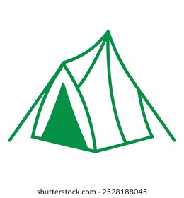 Camping Tent Silhouette Icon illustration.