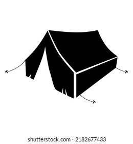 Camping Tent Silhouette Vector Illustration Stock Vector (Royalty Free ...