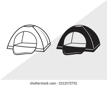 Camping Tent SVG Printable Vector Illustration