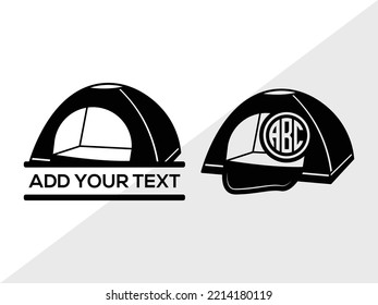Ilustración de vectores imprimibles SVG de tiendas de campaña
